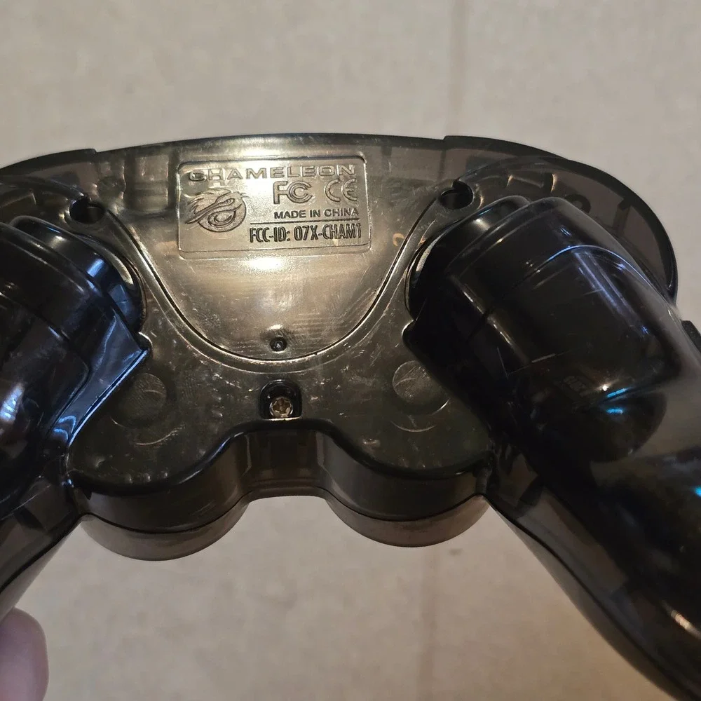Chameleon PS2 Wireless Controller Set For Parts Black Clear Gamepad 2pk